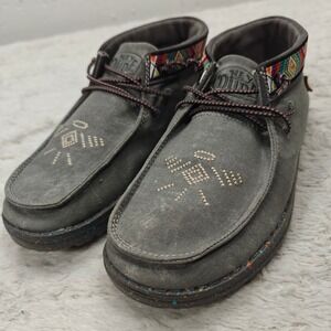 Hey Dude Womens Size 6 Iris Festival Aztec Band Gray Southwestern